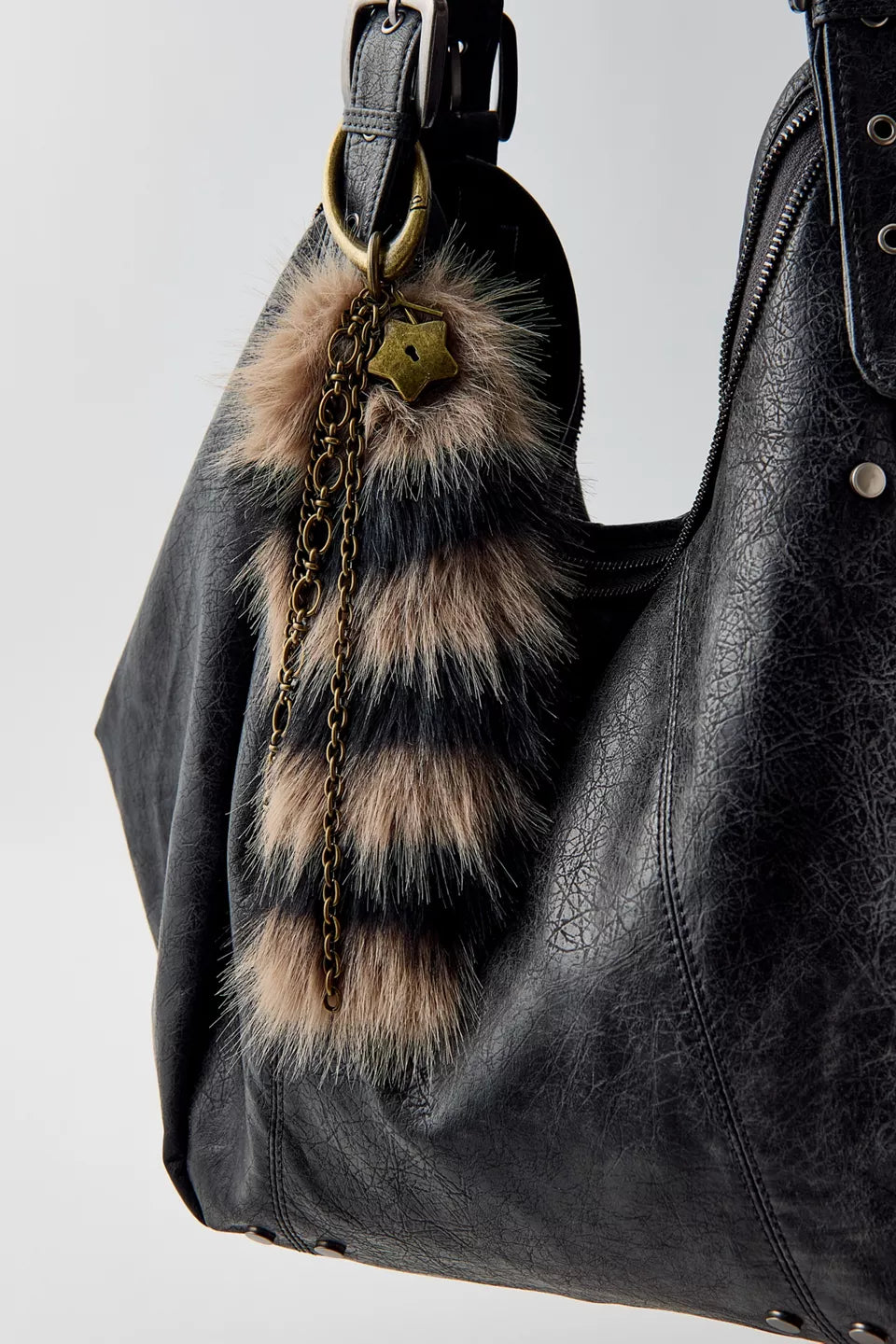 Fluffy Faux Tail Keychain