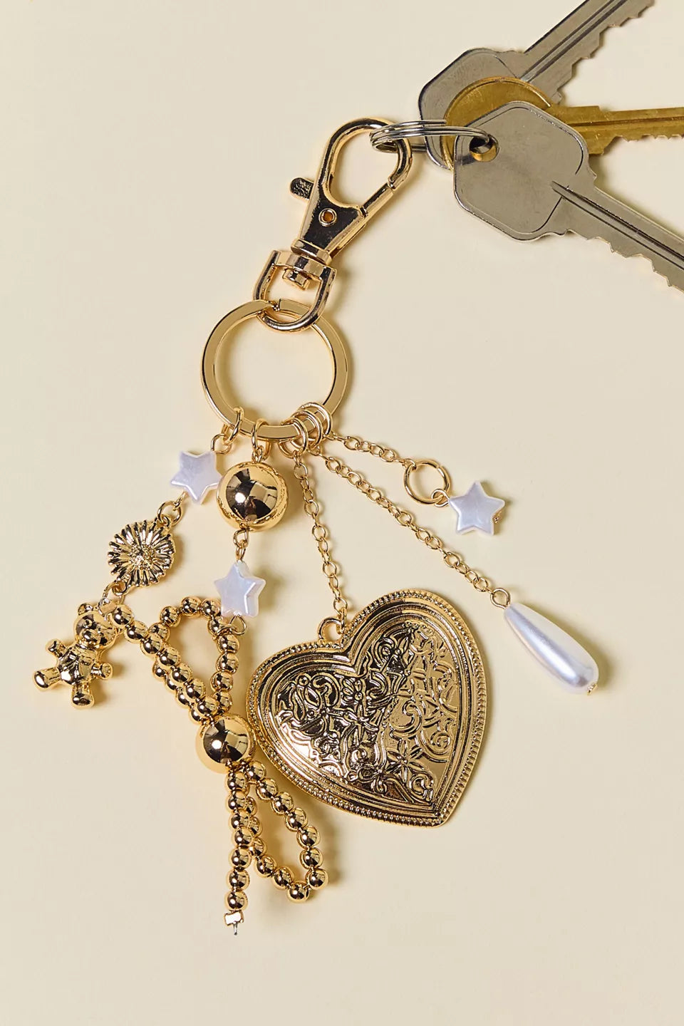 Silence + Noise Bow Charm Dangle Keychain